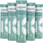 Cliganic Organic Cotton Rounds (300 Count) Makeup Remover Pads, Hypoallergenic, Lint-Free | 100% Pure Cotton