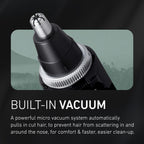 Panasonic Ear and Nose Hair Trimmer for Men with Vacuum Cleaning System, Powerful Motor and Dual-Edge Blades for Smoother Cutting, Wet/Dry – ER-GN70-K (Black)