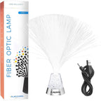 Buy now Playlearn 13” LED Fiber Optic Lamp - USB/Battery Powered – Color Changing Crystal Base – Fiber Optic Light Sensory Lamp at indiglob india