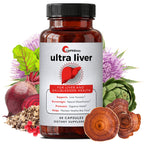 Ultra Liver Supplement for Liver Care & Support and Gallbladder Support - Powered by TMG, NAC Milk Thistle, and More - Liver Cleanse Detox & Repair - 60 Capsules