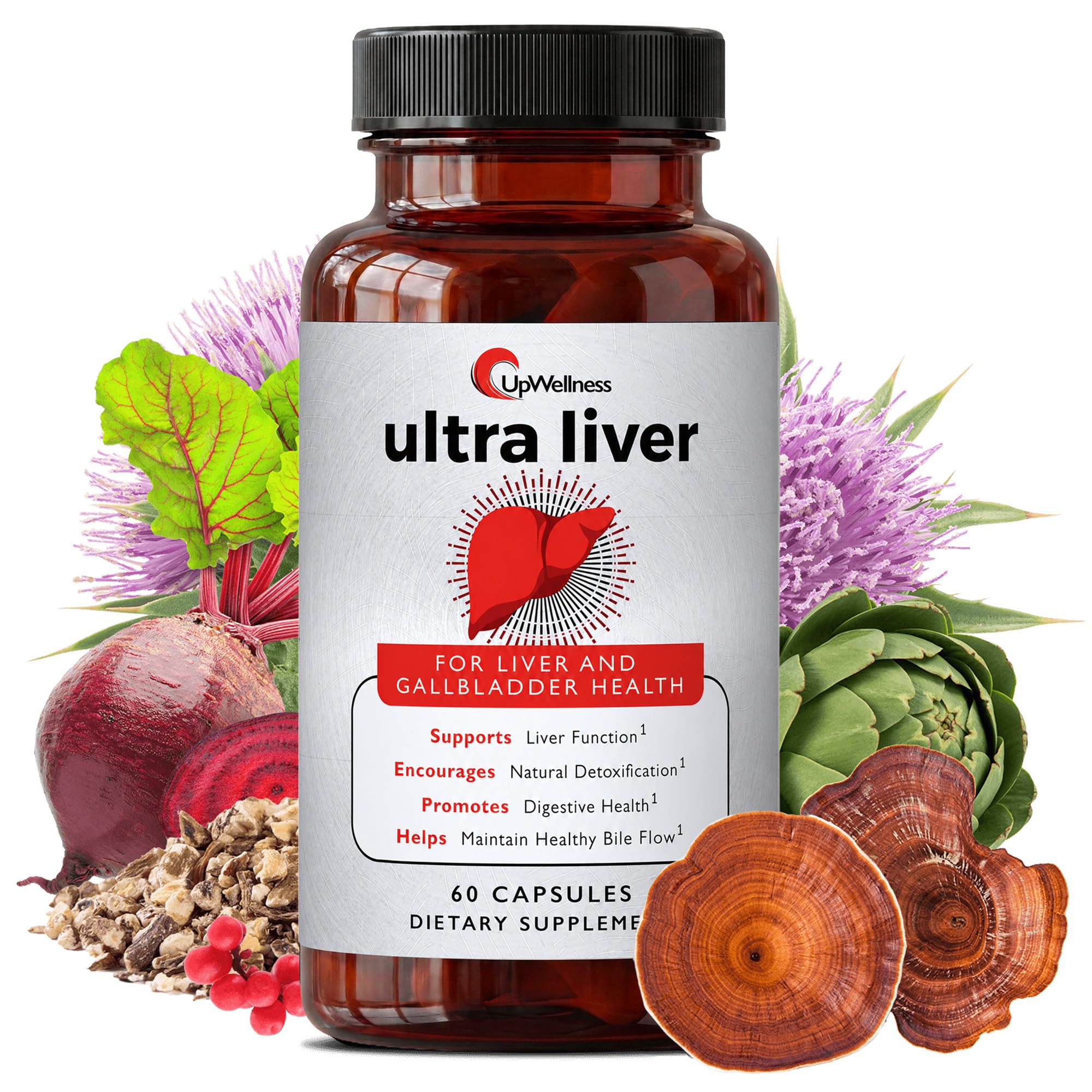 Ultra Liver Supplement for Liver Care & Support and Gallbladder Support - Powered by TMG, NAC Milk Thistle, and More - Liver Cleanse Detox & Repair - 60 Capsules