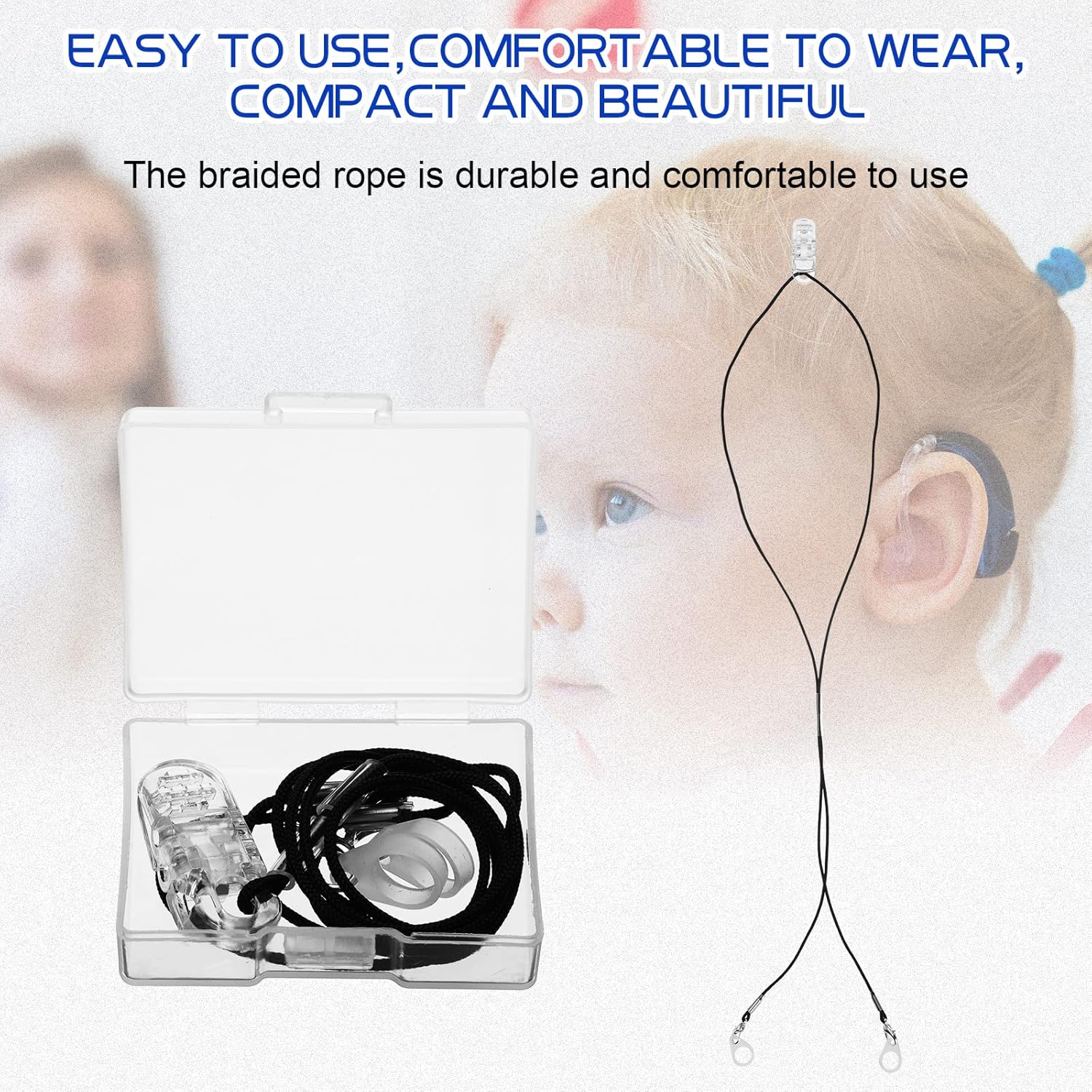 Buy now 3 Pieces Hearing Aids Clip Holder Portable Hang Rope Anti-lost Rope Amplifier Lanyard Clips and Hearing Aid Case Accessories Security Clip Fixation Cord for Hearing for Hearing Amplifiers at indiglob india