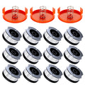 Weed Eater String Compatible with Black+Decker, AF-100 0.065" Weed Wacker String Refill 360ft Automatic Feed String Trimmer Replacement Line Spool for Black&Decker (12Spools + 3Caps+3Springs)