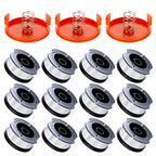 Weed Eater String Compatible with Black+Decker, AF-100 0.065" Weed Wacker String Refill 360ft Automatic Feed String Trimmer Replacement Line Spool for Black&Decker (12Spools + 3Caps+3Springs)