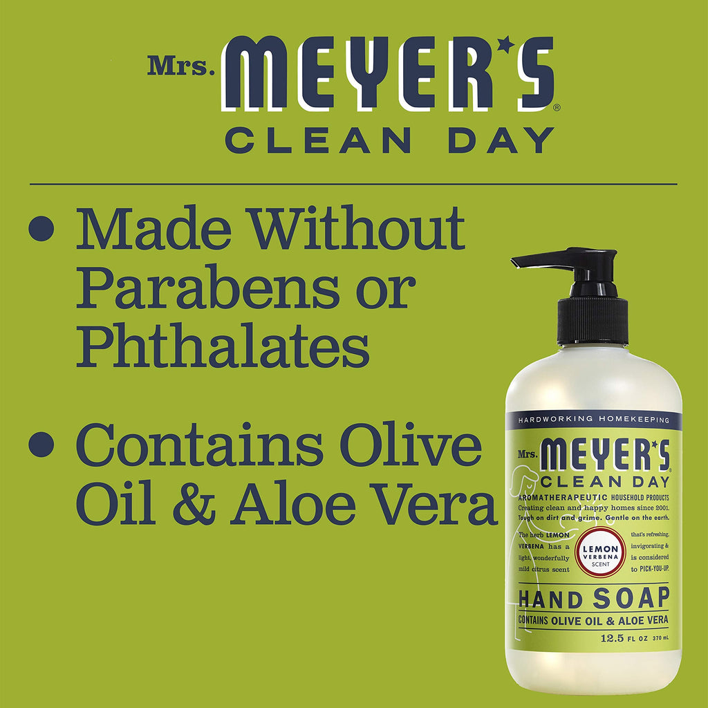 Buy now Mrs. MEYER'S Liquid Hand Soap, Cruelty Free Lemon Verbena Scent, 12.5 oz (Pack of 3) at indiglob india