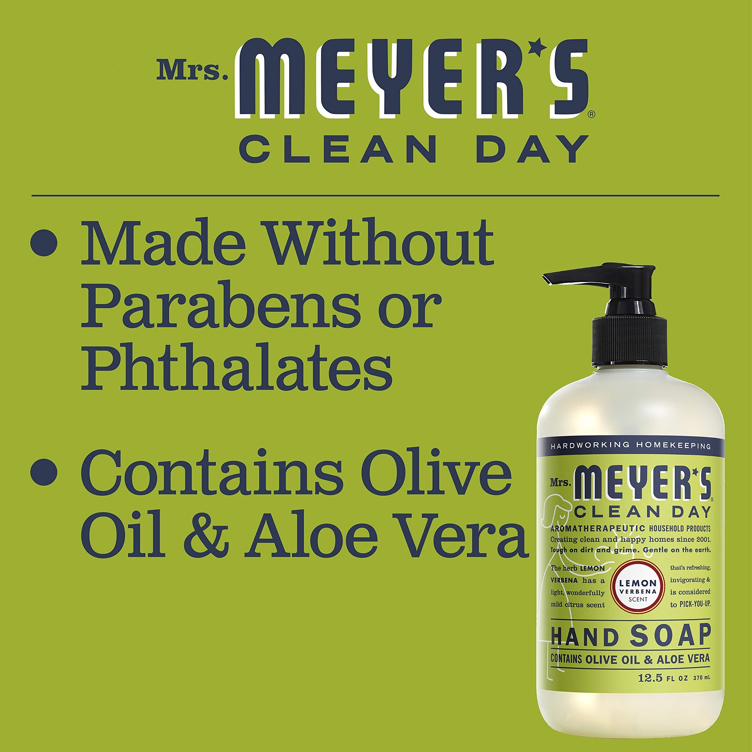 Buy now Mrs. MEYER'S Liquid Hand Soap, Cruelty Free Lemon Verbena Scent, 12.5 oz (Pack of 3) at indiglob india