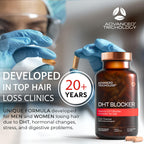 DHT Blocker - Hair Growth Supplement for Genetic Thinning for Men and Women | Guaranteed, Backed by 20 Years of Experience in Hair Loss Treatment Clinics