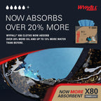 WypAll PowerClean X80 Heavy Duty Cloths, Brag Box, 152 Towels, Blue (41041)