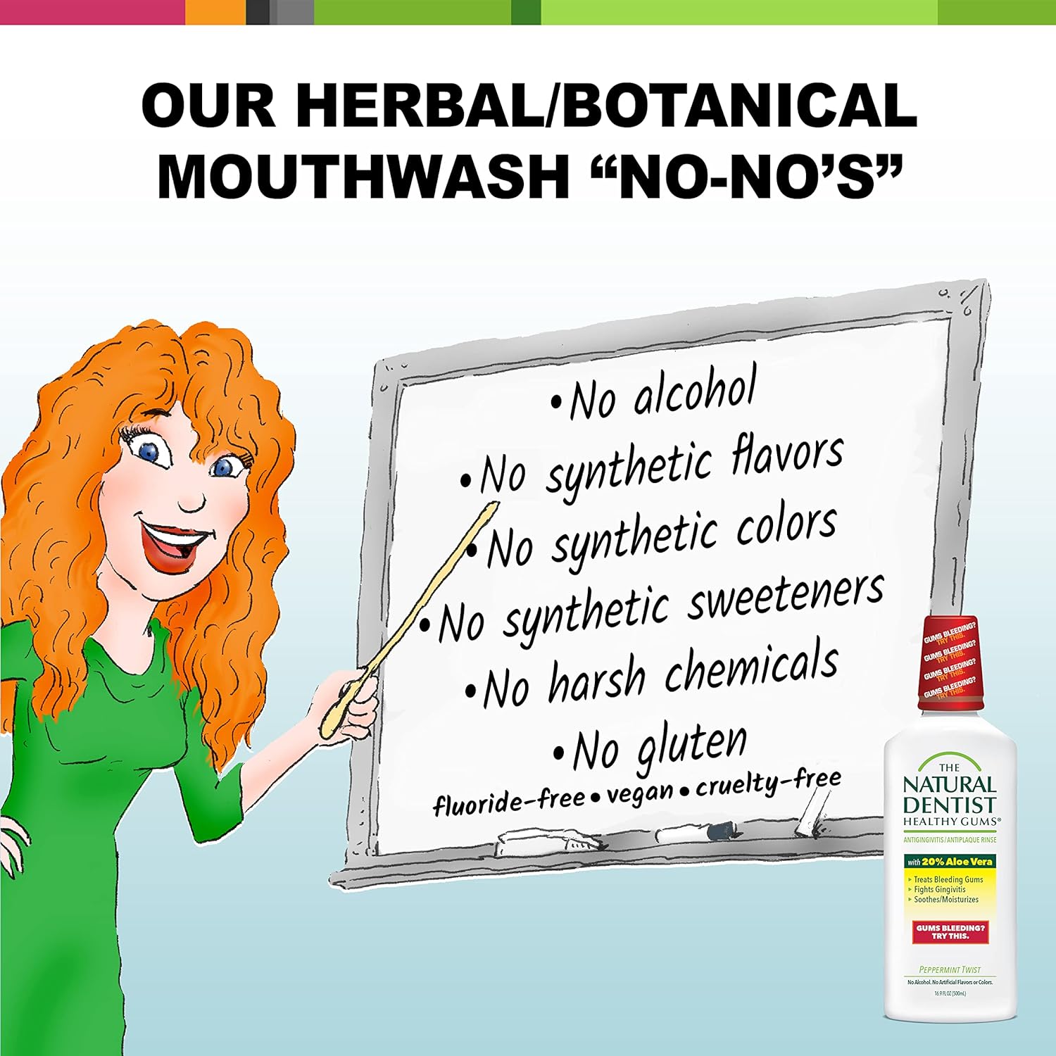 Buy now The Natural Dentist Healthy Gums Antigingivitis/Antiplaque Rinse, Adults 12 & Up, Gingivitis Mouthwash for Bleeding Gums, Safe for Chemo Patients, Aloe Vera, Alcohol-free, Three 16.9 fl oz bottles at indiglob india
