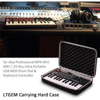 Buy now LTGEM Case Compatible with Akai Professional MPK Mini MK3 / MPK Mini Play MK3 25 Key USB MIDI Keyboard Controller, Black+Gray(Case Only) at indiglob india