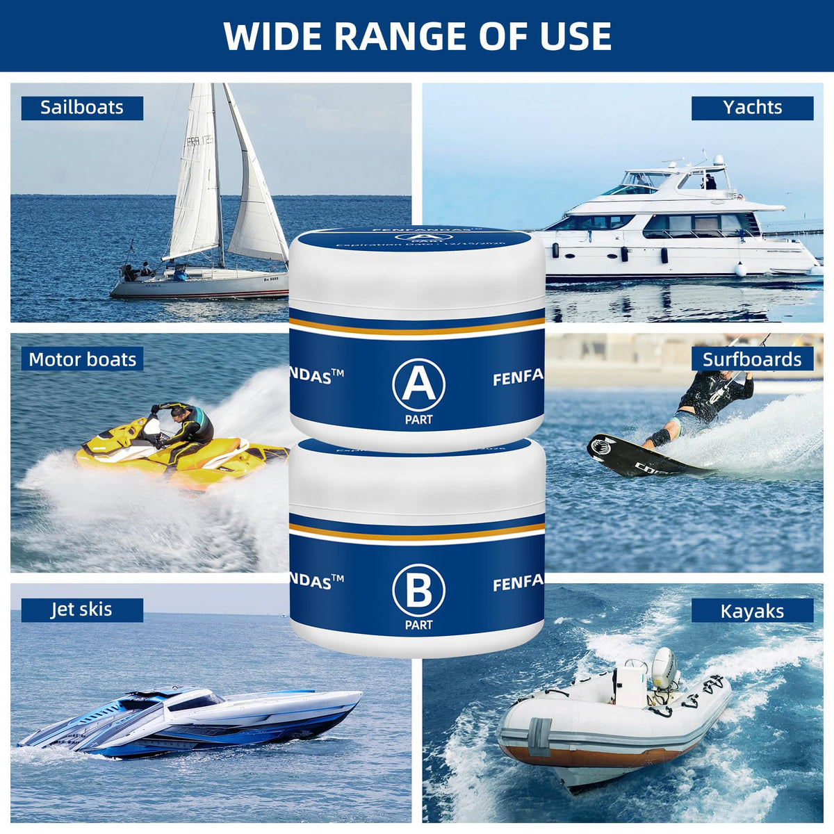Fiberglass Boat Repair Kit (Color Match), Gel Coat Repair Kit for Boats