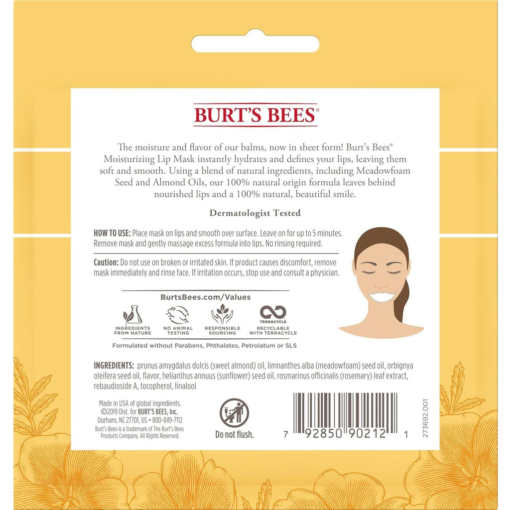 Buy now Burt's Bees 100% Natural Origin Moisturizing Lip Mask, Single Use Conditioning Lip Care , 1 Count (Package May Vary) at indiglob india