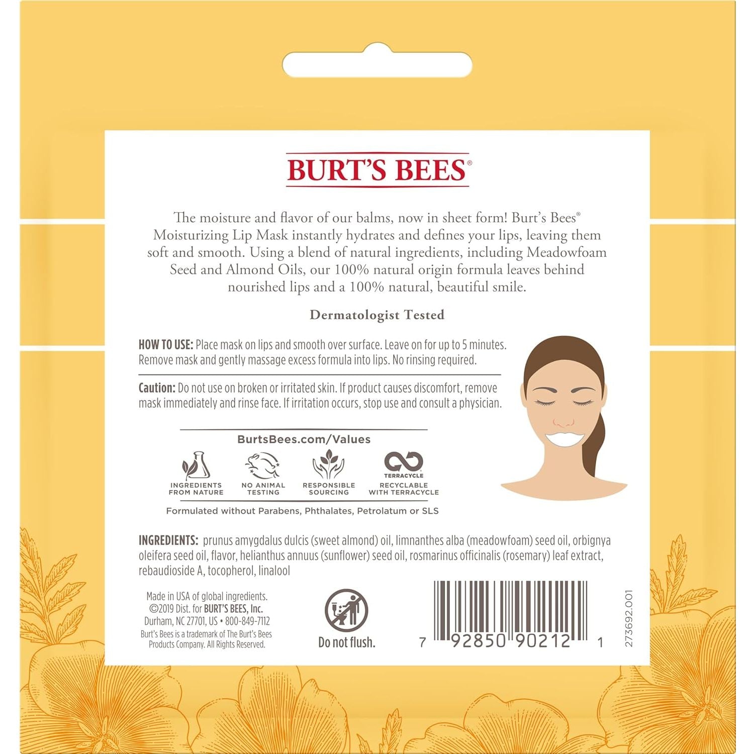 Buy now Burt's Bees 100% Natural Origin Moisturizing Lip Mask, Single Use Conditioning Lip Care , 1 Count (Package May Vary) at indiglob india