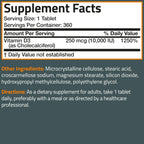 Bronson Vitamin D3 10,000 IU (250 mcg) Immune & Muscle Support, 360 Tablets | Bone & Teeth Support, Non-GMO, Gluten-Free & Soy-Free