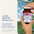 Garden of Life Vitamin Code Multivitamin for Women 50 & Over, 240 Capsules, Vitamins for Women 50 Plus with B Vitamins, Vitamins A, C, D3, E & K, CoQ10, Probiotics & Enzymes