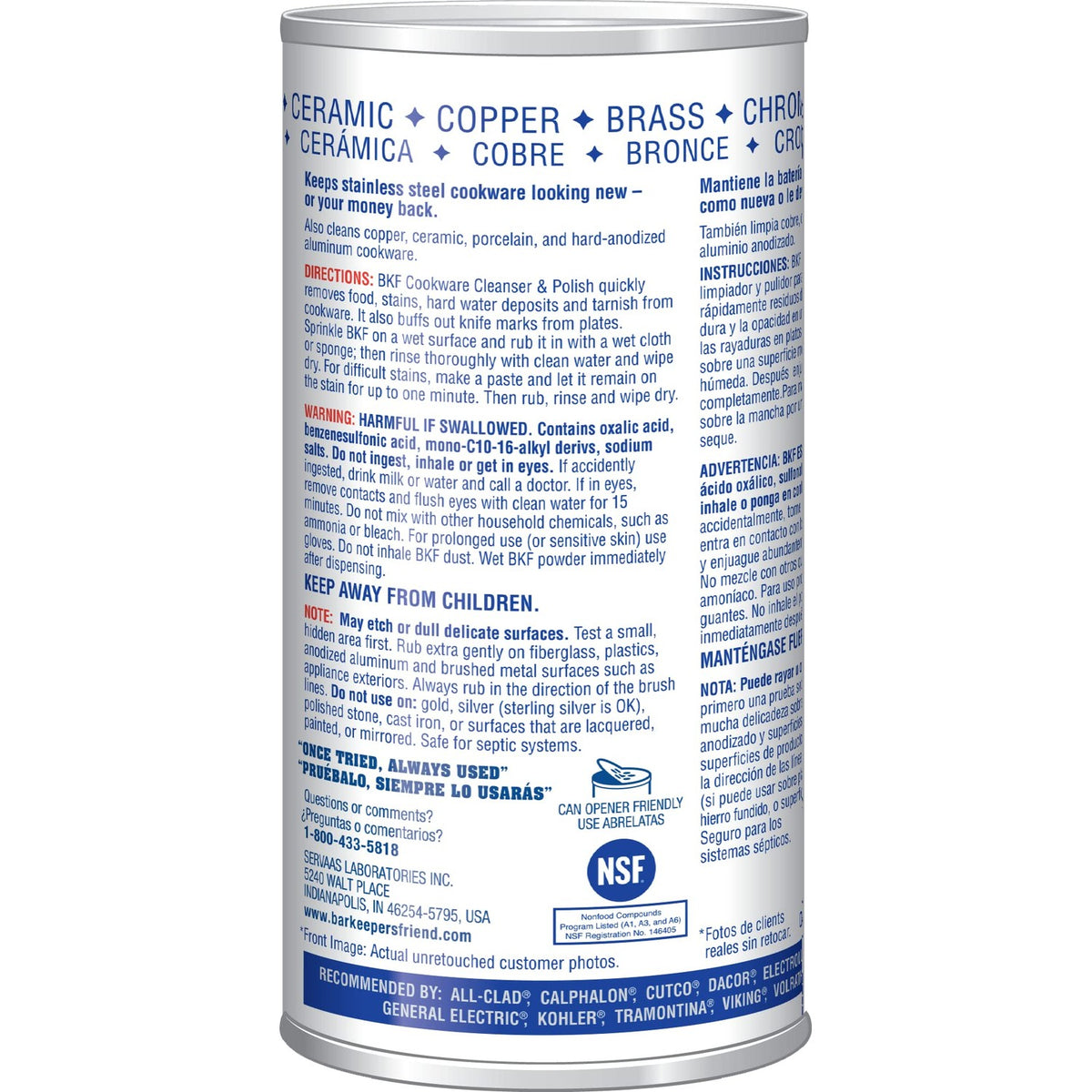 Bar Keepers Friend Superior Cookware Cleanser & Polish | 12-Ounces | 1-Unit