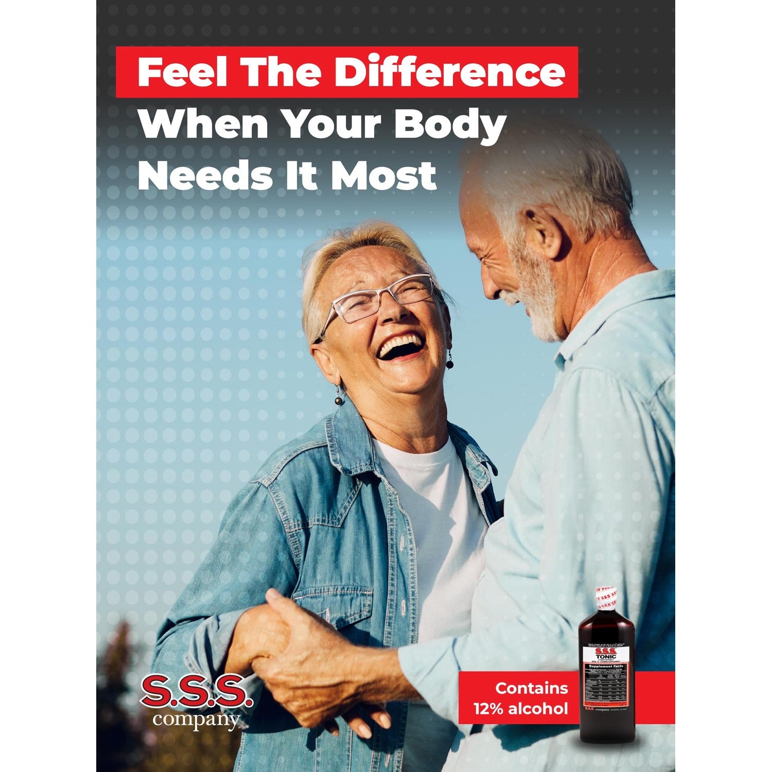 S.S.S. Tonic Liquid Iron & Vitamin B Supplement with B1, B2 & B3, 20 Fl Oz | High-potency, easy-to-take formula for daily energy support; made in USA