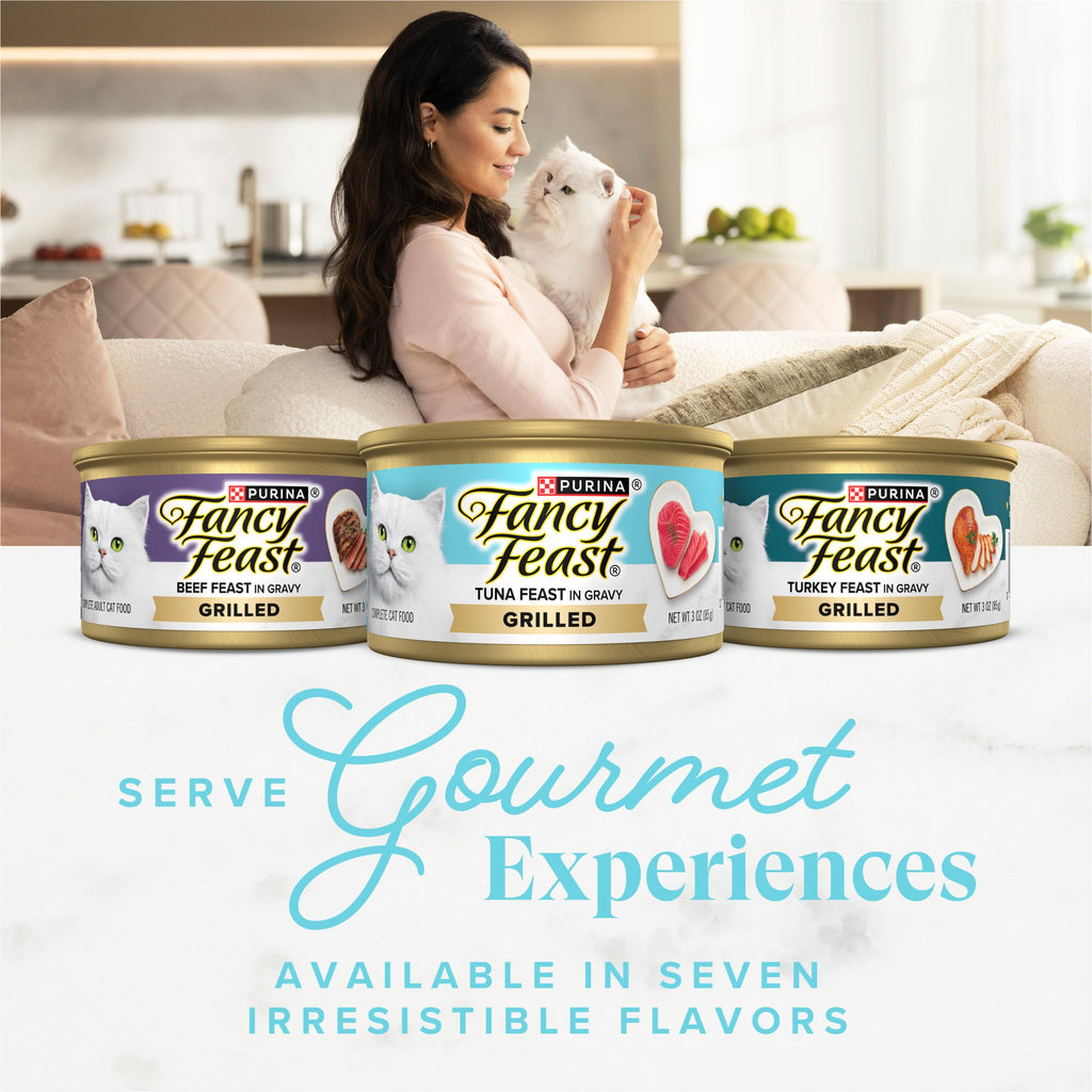 Purina Fancy Feast Grilled Tuna Feast Wet Cat Food in Gravy (24) 3oz Cans