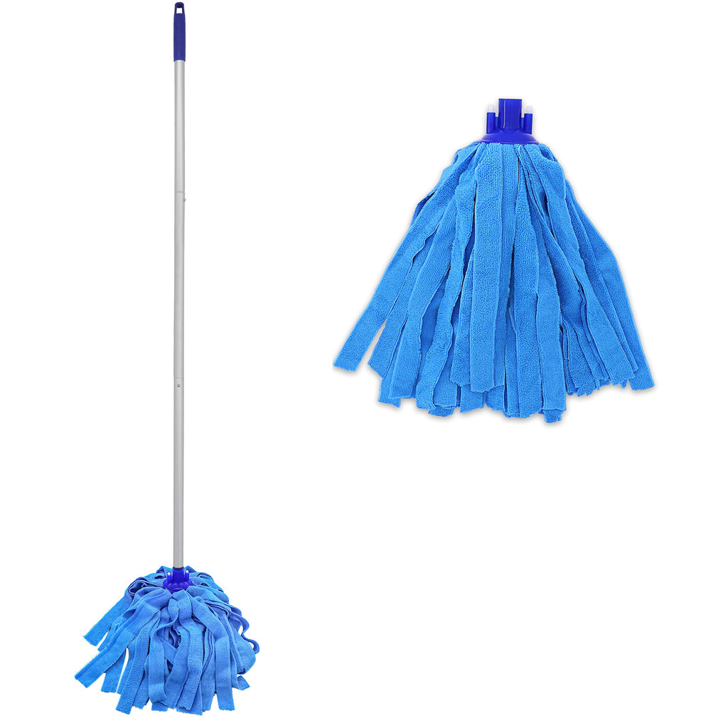 EaseYourDay Microfiber String Mop with 2 Reusable Heads & 5.2 ft. Long Pole