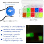 Fishing Beads, 10 Colors Beads for Fishing Rigs, 5mm Glow in the Dark Beads for Fishing in the Dark