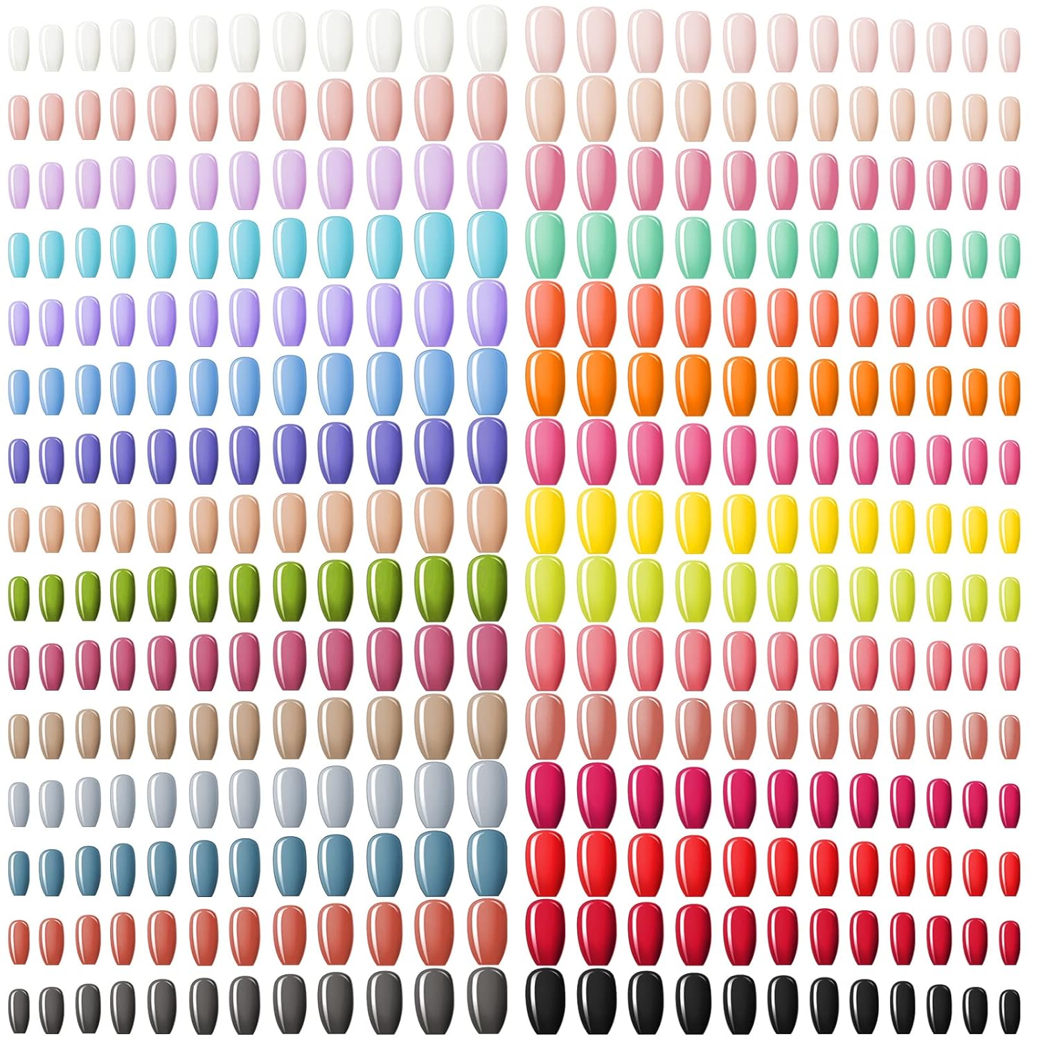 Buy now Maitys 720 Pieces 30 Sets Medium Square Press on Nails Glossy Fake Nails Solid Color Artificial Tips Full Cover for Women Girls Ballerina DIY(Classic Colors) Sweet Colors at indiglob india