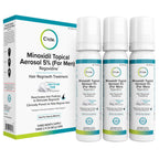 Minoxidil for Men Foam 5%, Unscented 3 Month Supply, Supports Hair Regrowth | Helps Restore Vertex Hair Loss & Thinning, Extra Strength 5% Minoxidil Foam For Men