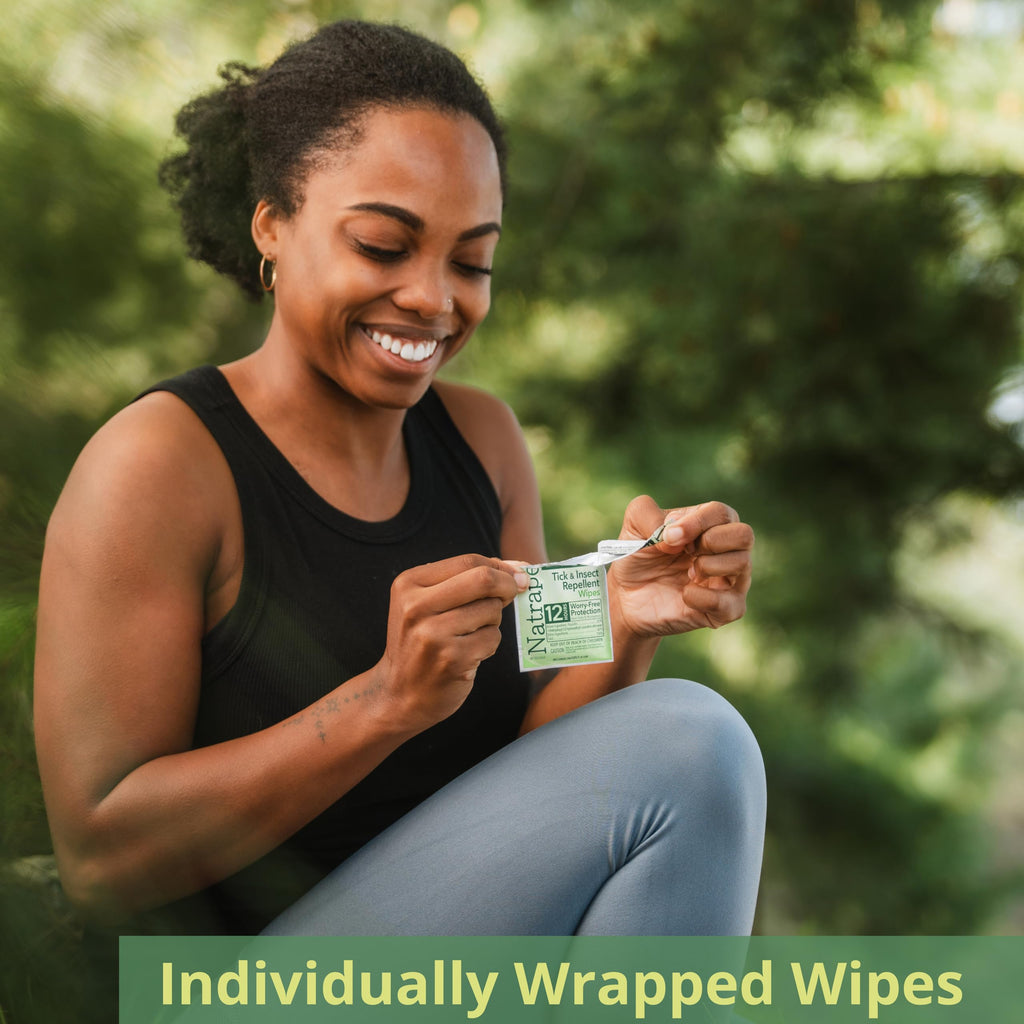 Natrapel Tick & Insect Repellent Wipes, 12-Hour Protection, Picaridin, 3Pk