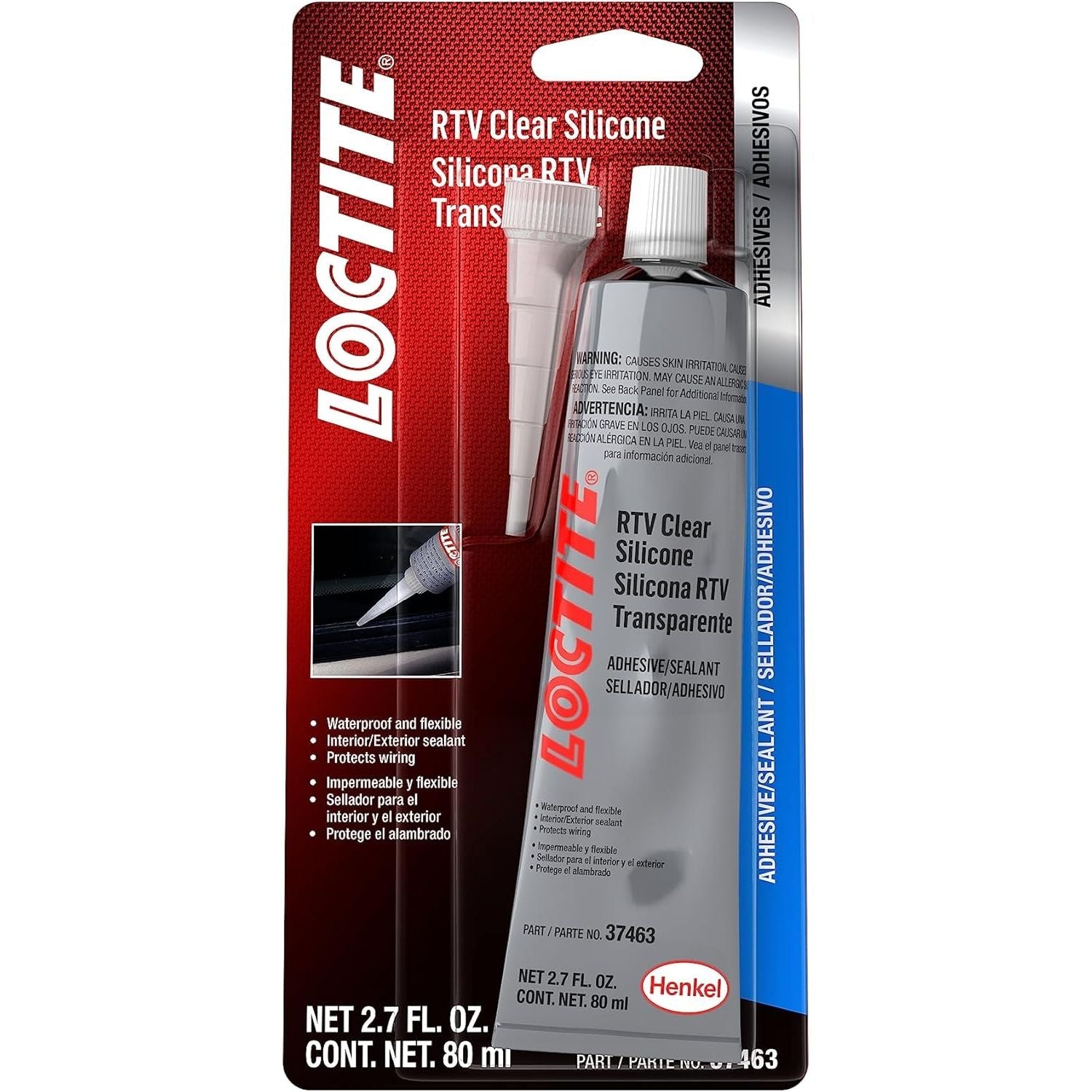 Buy now Loctite 37463 Clear RTV Silicone Adhesive/Sealant Tube - 80 ml 80 Milliliter at indiglob india