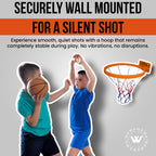 WAWAWEWA The Official Silent Basketball Hoop Wall-Mounted Indoor Rim 12"