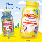 L'il Critters Kids Calcium and Vitamin D3 Gummies | 120 Gummy Vitamins | Assorted Fruit Flavors | Gluten-Free Children's Bone and Teeth Supplement