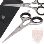 Buy now 3 Swords Germany â€“ professional BEARD MUSTACHE HAIR SCISSORS, stainless steel, straight blade, sharp, with black case at indiglob india