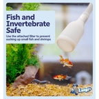 Luigi's Fish Tank Cleaner - Turtle Tank Accessories - Gravel Vacuum for Aquarium - Hand Siphon Hose to Remove and Change Water or Sand in Minutes - Aquarium Cleaning Tools