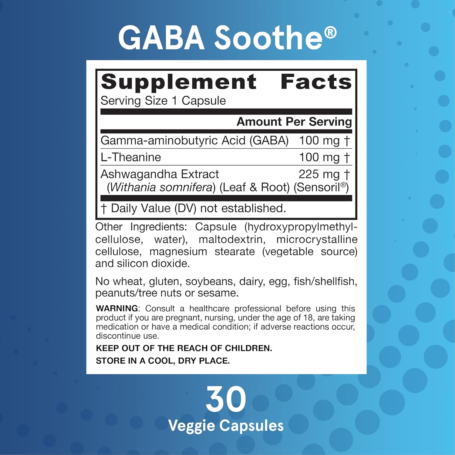 Buy now Jarrow Formulas GABA Soothe - 30 Veggie Caps - Supports Focus, Relaxation & Resistance to Stress - with Theanine & Ashwagandha Extract - 30 Servings at indiglob india
