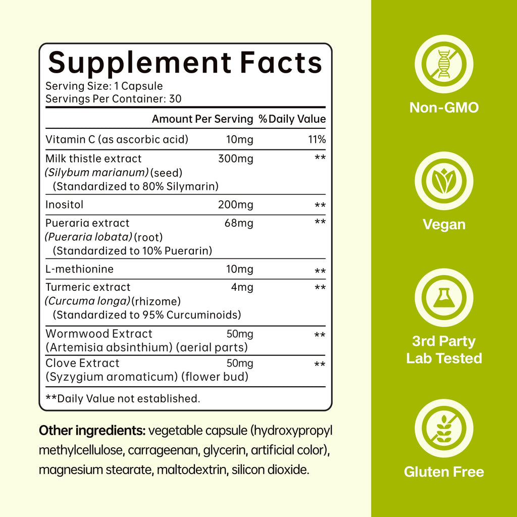 Uvola Milk Thistle Liver Detox - 100% Natural Vegan Support - 60 Capsules | Official Brand, Silymarin, 8 In 1 Blend, Non-GMO, Gluten-Free, Soy-Free, Antioxidant Support, Health Detox