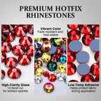 GLTECK Hotfix Applicator, Bedazzler Kit with 5784 PCS Rhinestones for Crafts, DIY Hot Fix Rhinestone Applicator Wand Setter Tool with 7 Tips, 6 Pattern Templates, Gloves, Tweezers & Cleaning Brush