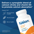 Bariatric Fusion Calcium Citrate with Vitamin D3, 180 Tablets