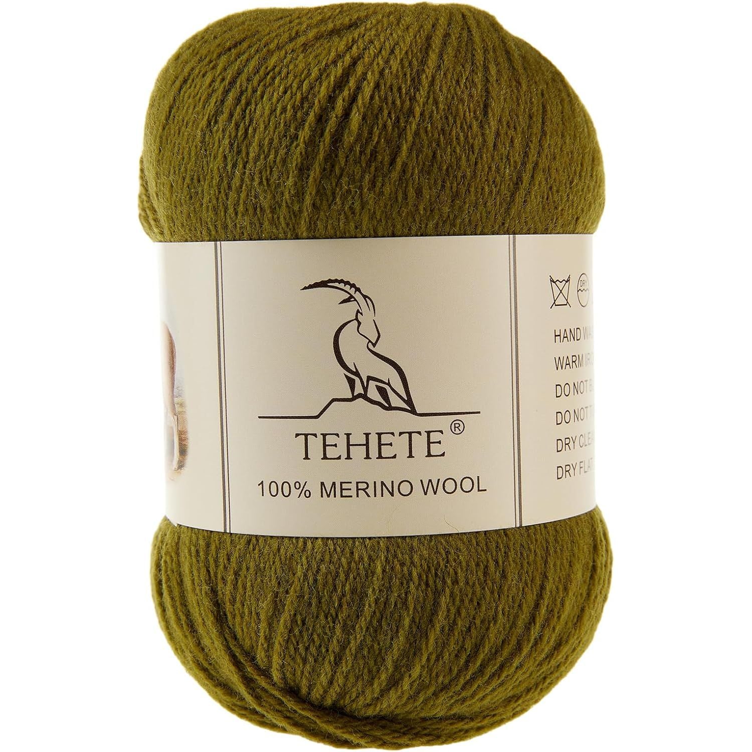 Buy now TEHETE 100% Merino Wool Yarn for Knitting 3-Ply Luxury Warm Soft Lightweight Crochet Yarn (Black) 1Ball Qiuxiang Green at indiglob india