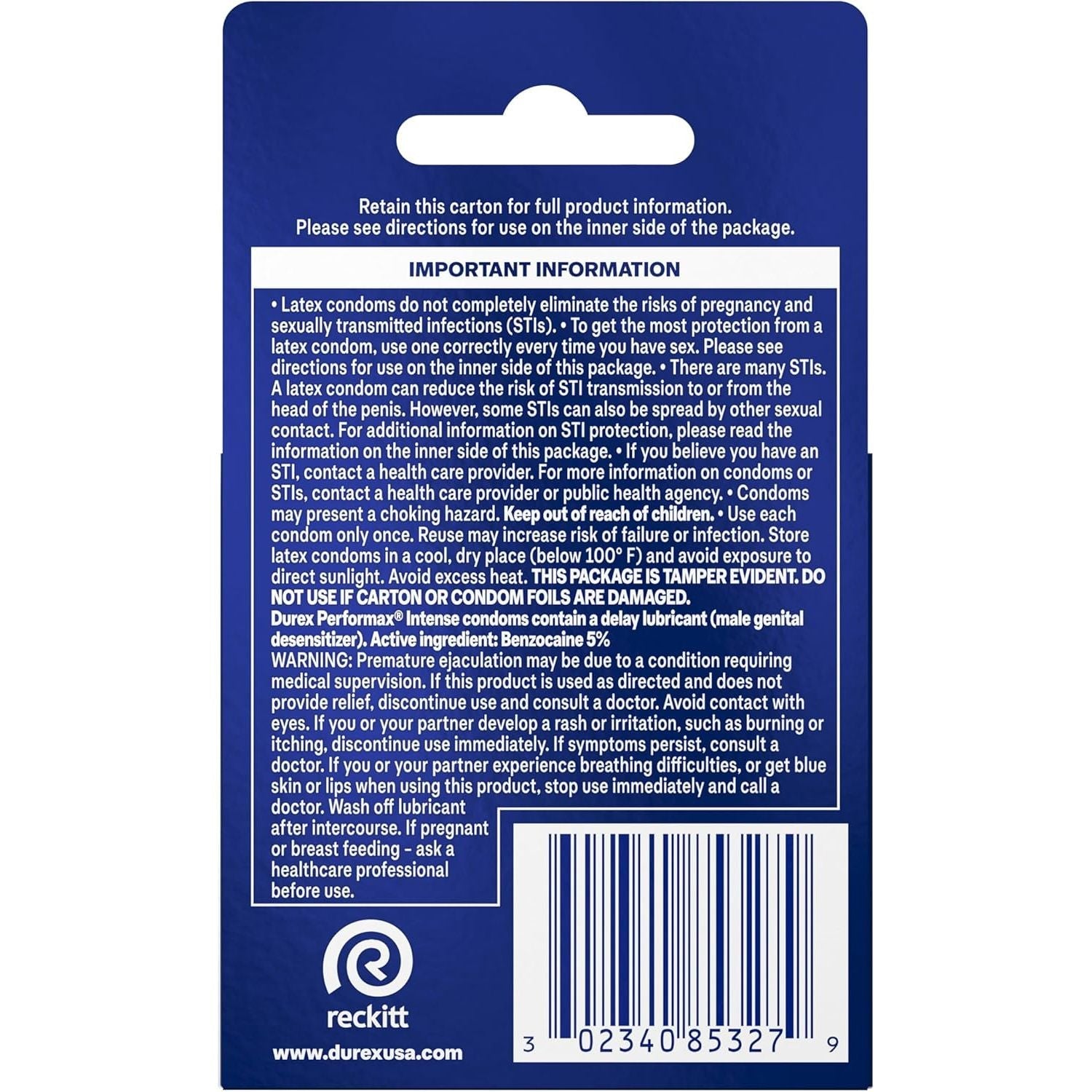 Buy now Durex Performax Intense Condom, 3 Count at indiglob india