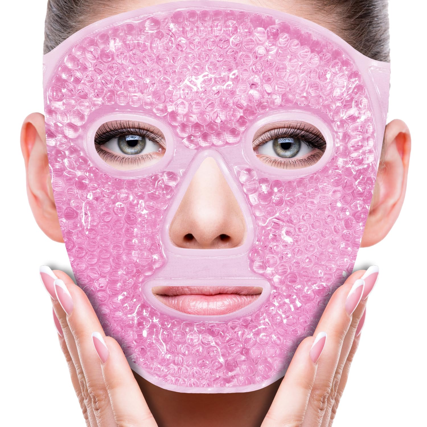 Buy now Cold Face Eye Mask Ice Pack Reduce Facial Puff, Dark Circles, Gel Hot Heat Cold Compress Pack, Face SPA Gift for Woman Sleeping, Pressure, Headaches, Skin Care, Post Laser Cosmetic Care[Blue] at indiglob india