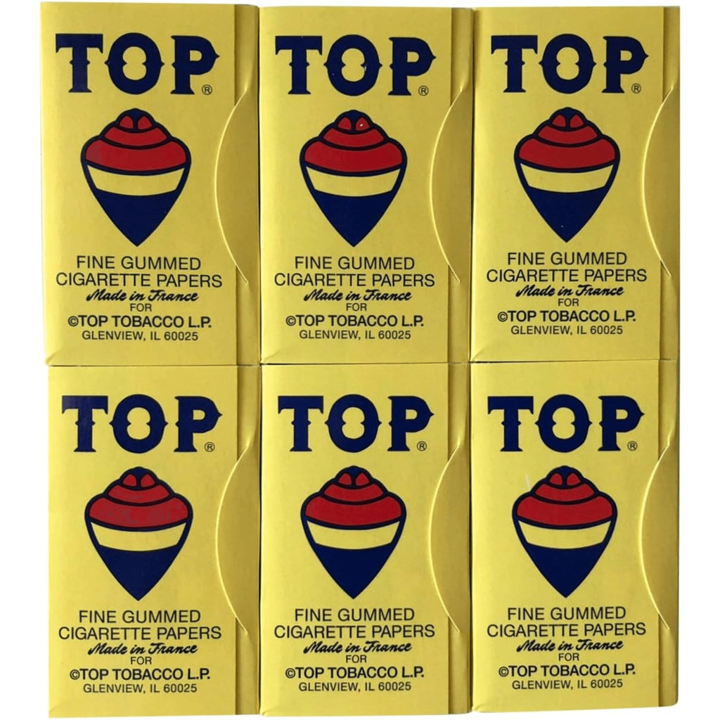 TOP Rolling Papers, 6 Pack Bundle, 600 Cigarette Paper Leaves Total