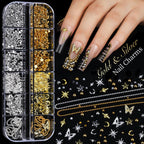 Teenitor Acrylic Nail Kit with Clear Coffin Nail Tips, Nail Charms and Gems, Nail Stickers, Nail Art Brushes, Nail Dotting Tools, Nail Stand, Press On Nails Kit for DIY Nail Art