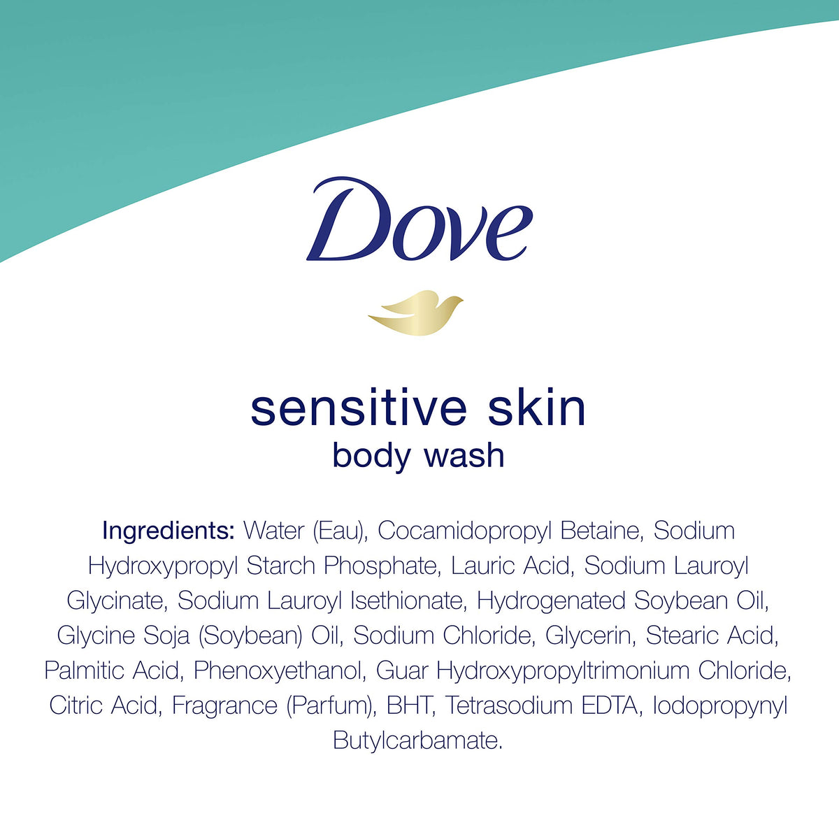 Dove Sulfate Free and Hypoallergenic, Sensitive Skin Body Wash, 22 Fl Oz (Pack of 4)