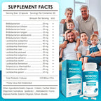 CANLIST Probiotics 120 Billion CFUs 18 Strains, 3 Prebiotics & Digestive Enzymes for Men Women,Digestive & Immune Support,Shelf Stable Non-GMO 60 Capsules