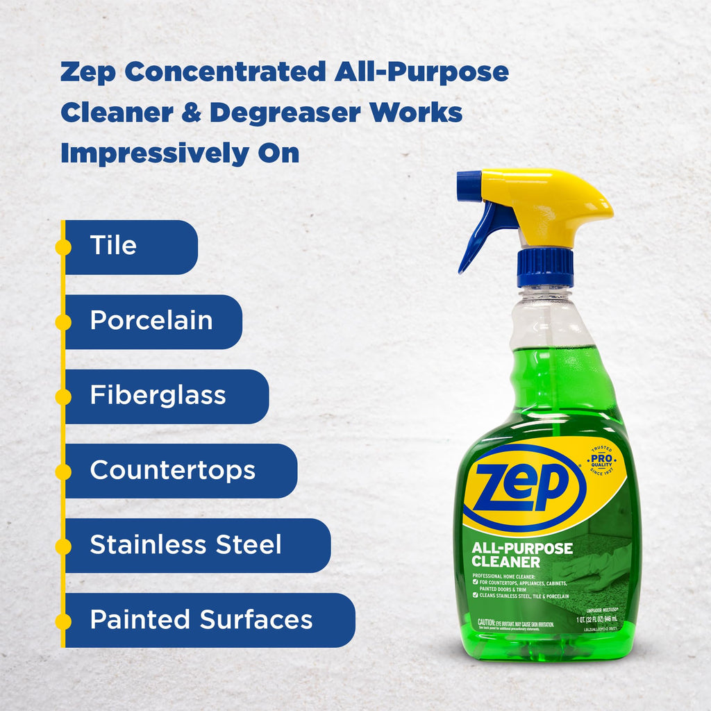 Zep Acidic Toilet Bowl Cleaner 32 oz (1ct) & All-Purpose Cleaner (1ct