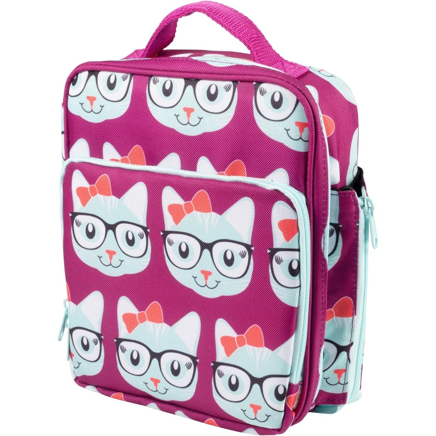 Buy now Kids Insulated Lunch Box w Snack Pocket & Expandable Water Bottle Holder For Girls- Waterproof Lunchbox Tote Keeps Food Hotter or Colder Longer - Reusable Back to School Bag Fits Most Bento Containers Kitty at indiglob india