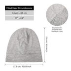 Buy now Geyoga 2 Pcs Adjustable Silk Satin Bonnet for Sleeping Men Silk Satin Beanie with Adjustable Elastic Band for Curly Hair(Black, Gray) at indiglob india
