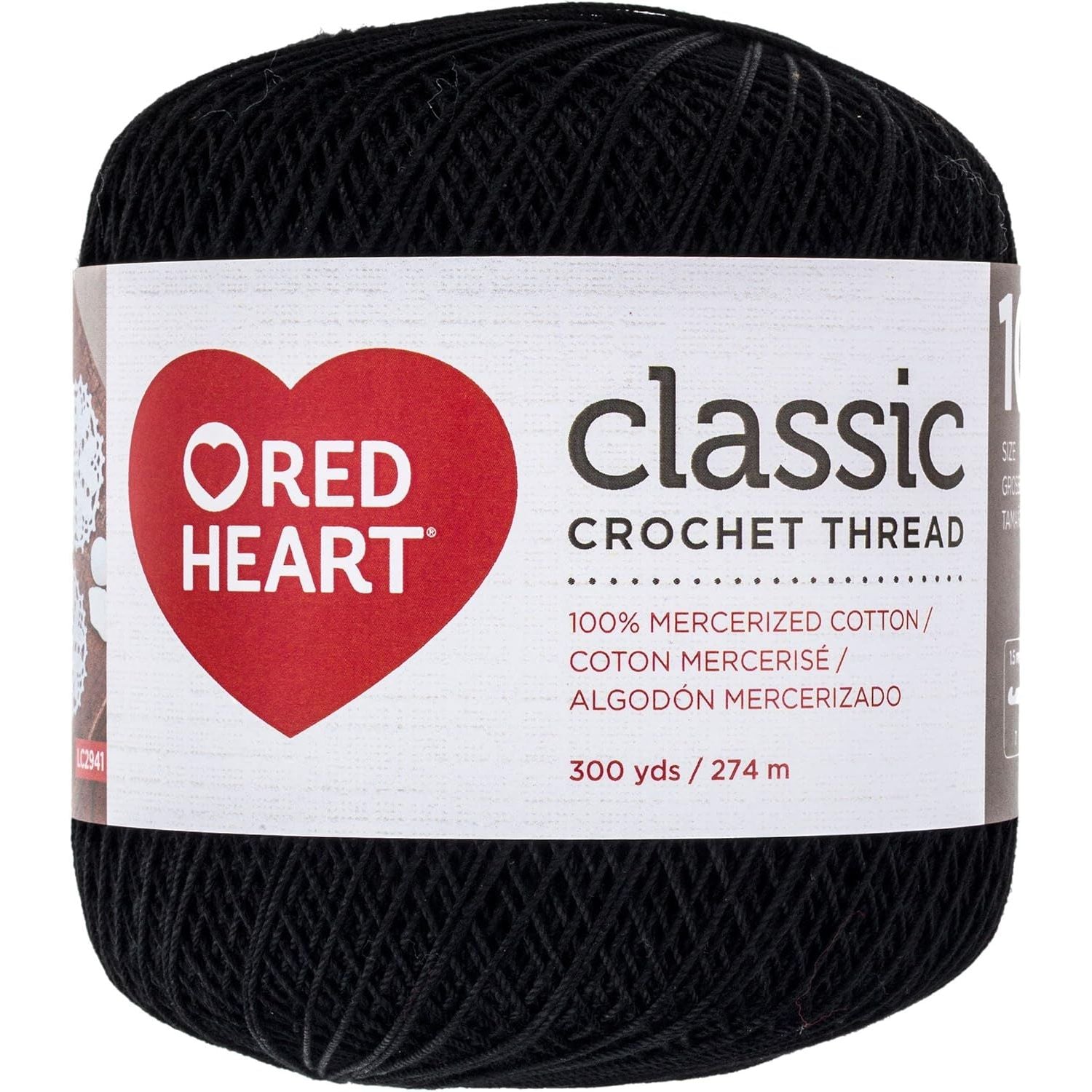 Buy now Red Heart Crochet Thread Yarn, 300 Yards, Victory Red, 1 Count (Pack of 1) 300 Yards Black Size 10 at indiglob india