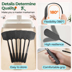 Fly Swatter, Indoor & Outdoor, Flexible Thick Handle, Large Durable Swat Head – Pack of 4