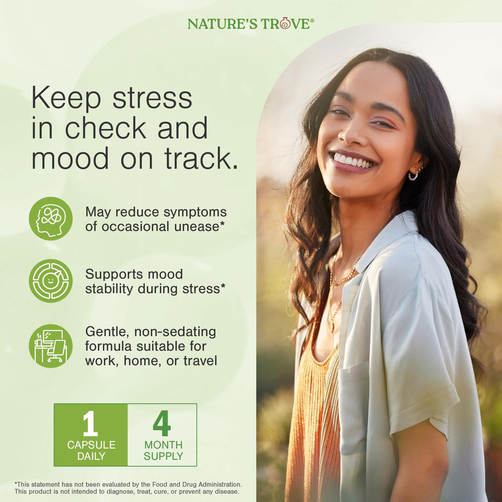 Buy now Nature's Trove L-Theanine 200mg 120 Vegetarian Capsules at indiglob india