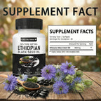 Ethiopian Black Seed Oil, Purely Nutrient Aceite De Semilla Negra Etiope Capsules with Thymoquinone, Organic Cold-Pressed, 60 Softgels